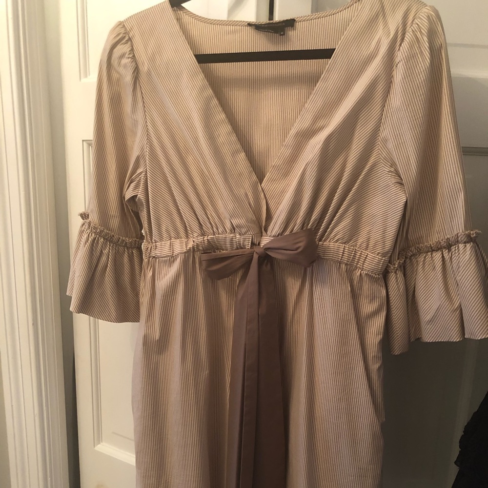 Tan/brown striped bcbgmaxazria dress